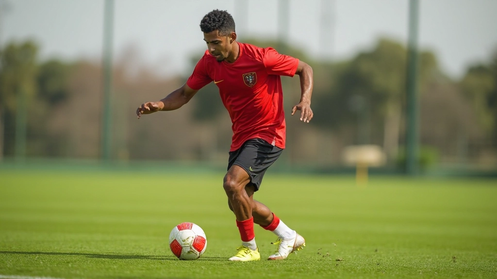 صورة توضيحية لتقنية التمرير والاستقبال في كرة القدم